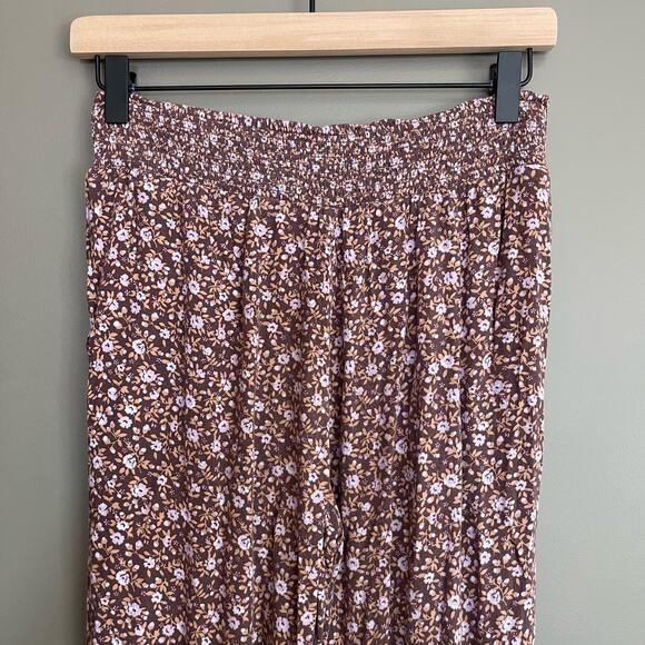 Aerie Homebody Jogger Pants Lightweight Size XS Casual Comfortable Mauve Floral - Picture 14 of 16